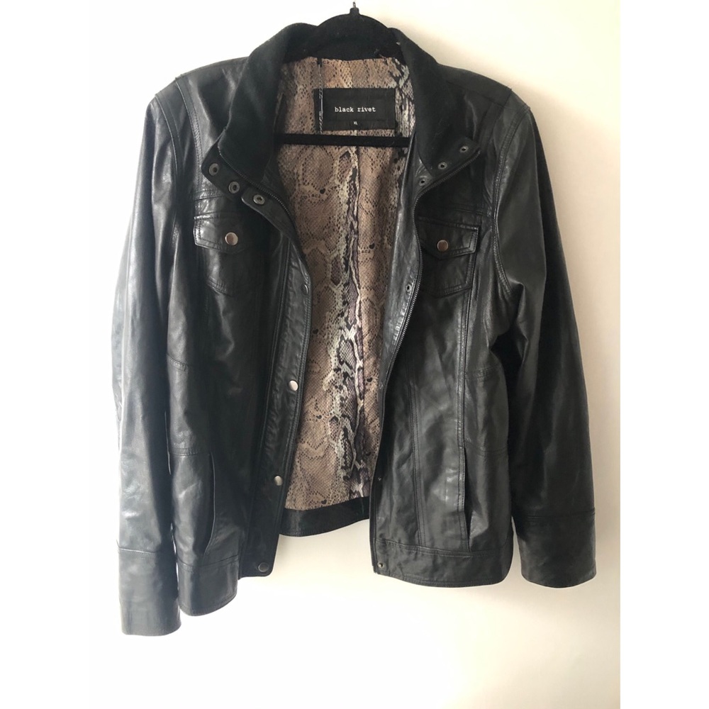 Black River Black Leather Jacket